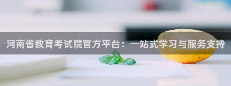娱乐新航母：河南省教育考试院官方平台：一站式学习与服务支持